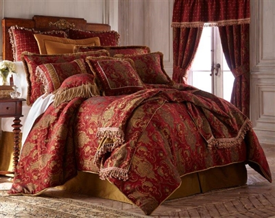 Sherry Kline China Art Red 3-piece Luxury KING Comforter Set (OVERSIZED)